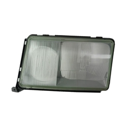 Sklo světlometu levé MERCEDES W124/E-KLASSE, 12.84-06.96 OE A1248202166, A0008200866, 8200866, 1248202166, 0008200866, 442941151, 1248203559