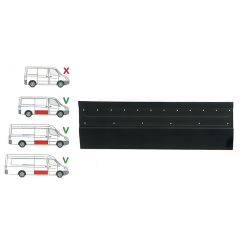 Opravný boční plech pravý DODGE SPRINTER (906), 01.07-12.09,MERCEDES SPRINTER 209-524, 04.06-10.13,SPRINTER 210-519, 10.13-06.18,VOLKSWAGEN CRAFTER (2E), 12.05-04.17