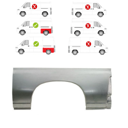 Lem zadního blatníku levý FIAT DUCATO (244), 04.02-09.06, CITROËN JUMPER (244), 01.02-08.06, PEUGEOT BOXER (244), 04.02-08.06, FIAT DUCATO (230), 03.94-04.02, CITROËN JUMPER (230), 06.94-12.01, PEUGEOT BOXER (230), 06.94-04.02