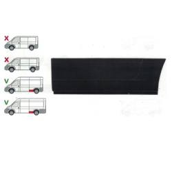Opravný lem zadního blatníku levý CITROËN JUMPER (250), 09.06-08.14,JUMPER, 06.14-,FIAT DUCATO (250), 09.06-08.14,DUCATO, 06.14-,PEUGEOT BOXER (250), 09.06-08.14,PEUGEOT BOXER, 06.14-  