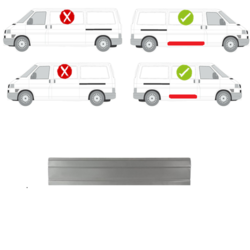 Opravný plech dveří pravý VOLKSWAGEN TRANSPORTER (T4)/CARAVELLE/MULTIVAN, 07.90-03.03