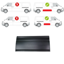 Plech posuvných dveří pravý VOLKSWAGEN TRANSPORTER (T4)/CARAVELLE/MULTIVAN, 07.90-03.03