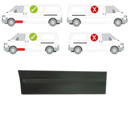 Plech dveří levý VOLKSWAGEN TRANSPORTER (T4)/CARAVELLE/MULTIVAN, 07.90-03.03