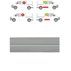 Opravný plech posuvných dveří pravý VOLKSWAGEN TRANSPORTER /MULTIVAN (T5), 04.03-10.09, VOLKSWAGEN TRANSPORTER /MULTIVAN (T5), 10.09-.15