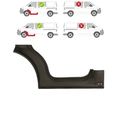 Prah pod dveře levý VOLKSWAGEN TRANSPORTER /MULTIVAN (T5), 04.03-10.09, VOLKSWAGEN TRANSPORTER /MULTIVAN (T5), 10.09-.15, VOLKSWAGEN TRANSPORTER /MULTIVAN (T6), 04.15-.21