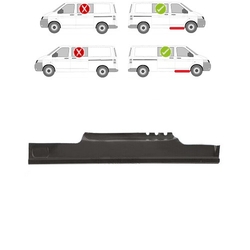 Prah pod dveře pravý VOLKSWAGEN TRANSPORTER /MULTIVAN (T5), 04.03-10.09, VOLKSWAGEN TRANSPORTER /MULTIVAN (T5), 10.09-.15