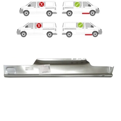 Prah pod dveře pravý VOLKSWAGEN TRANSPORTER /MULTIVAN (T5), 04.03-10.09, VOLKSWAGEN TRANSPORTER /MULTIVAN (T5), 10.09-.15