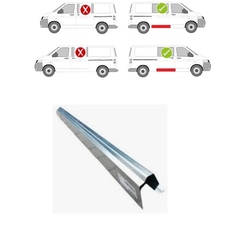 Lem prahu pravý pod posuvné dveře VOLKSWAGEN TRANSPORTER (T5)/MULTIVAN, 04.03-10.09, VOLKSWAGEN TRANSPORTER (T5), 10.09-.15