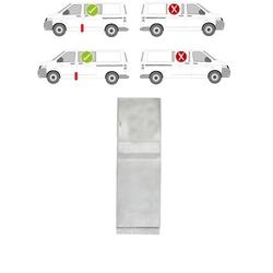 Středový sloupek levý VOLKSWAGEN TRANSPORTER (T5)/MULTIVAN, 04.03-10.09, VOLKSWAGEN TRANSPORTER (T5), 10.09-.15