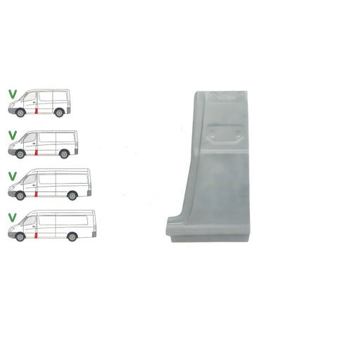 Středový sloupek levý DODGE SPRINTER (906), 01.2007-12.2009,MERCEDES SPRINTER 209-524 (W906), 04.2006-10.2013,MERCEDES SPRINTER 210-519 (W906), 10.2013-06.2018,VOLKSWAGEN CRAFTER (2E),12.2005-04.2017 